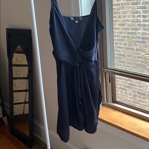 Missguided silk dress with ruching detail